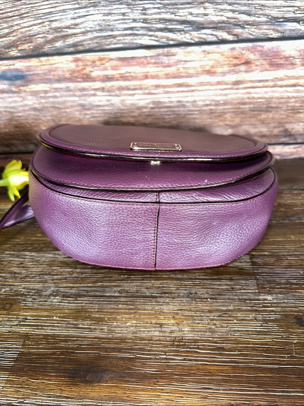 Kate Spade Oliver Street Lilly crossbody bag in Plum Pebbled Leather